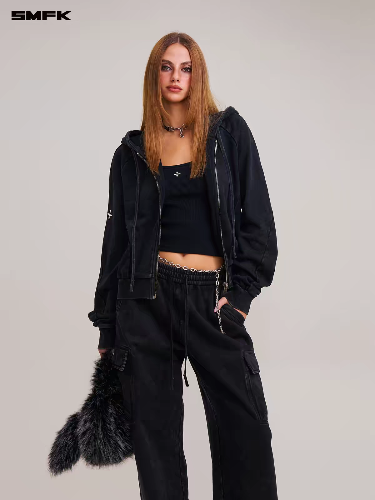 Wild Vintage Oversized Zip-Up Hoodie