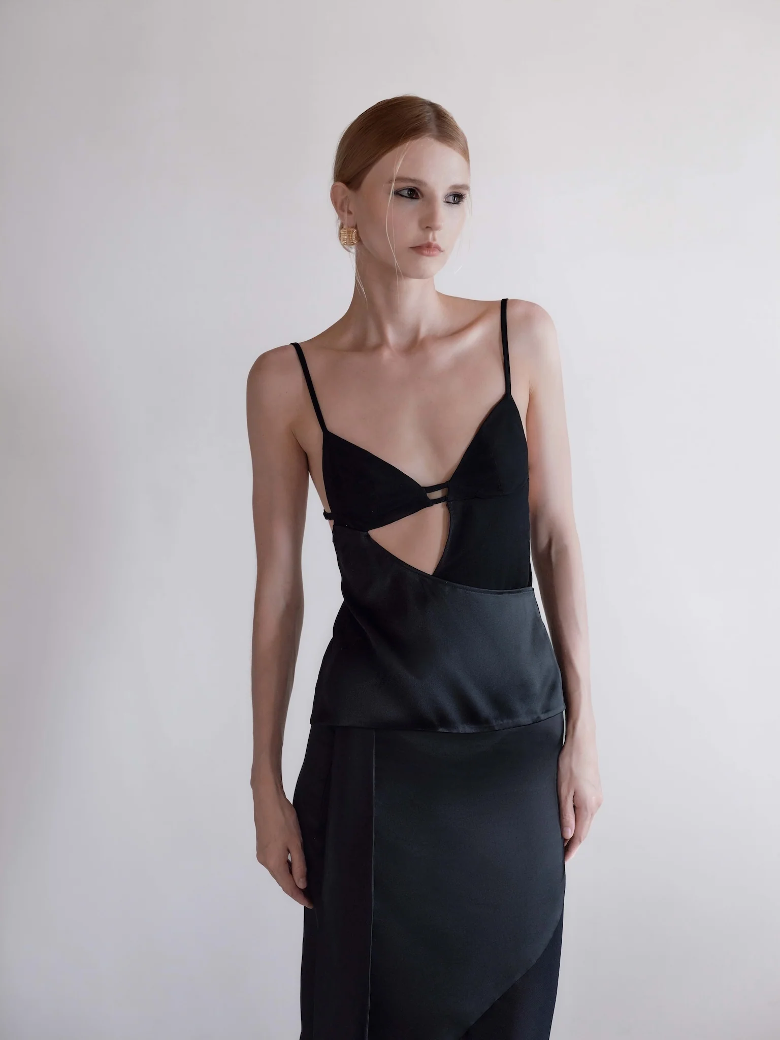 Halo Satin Paneled Top