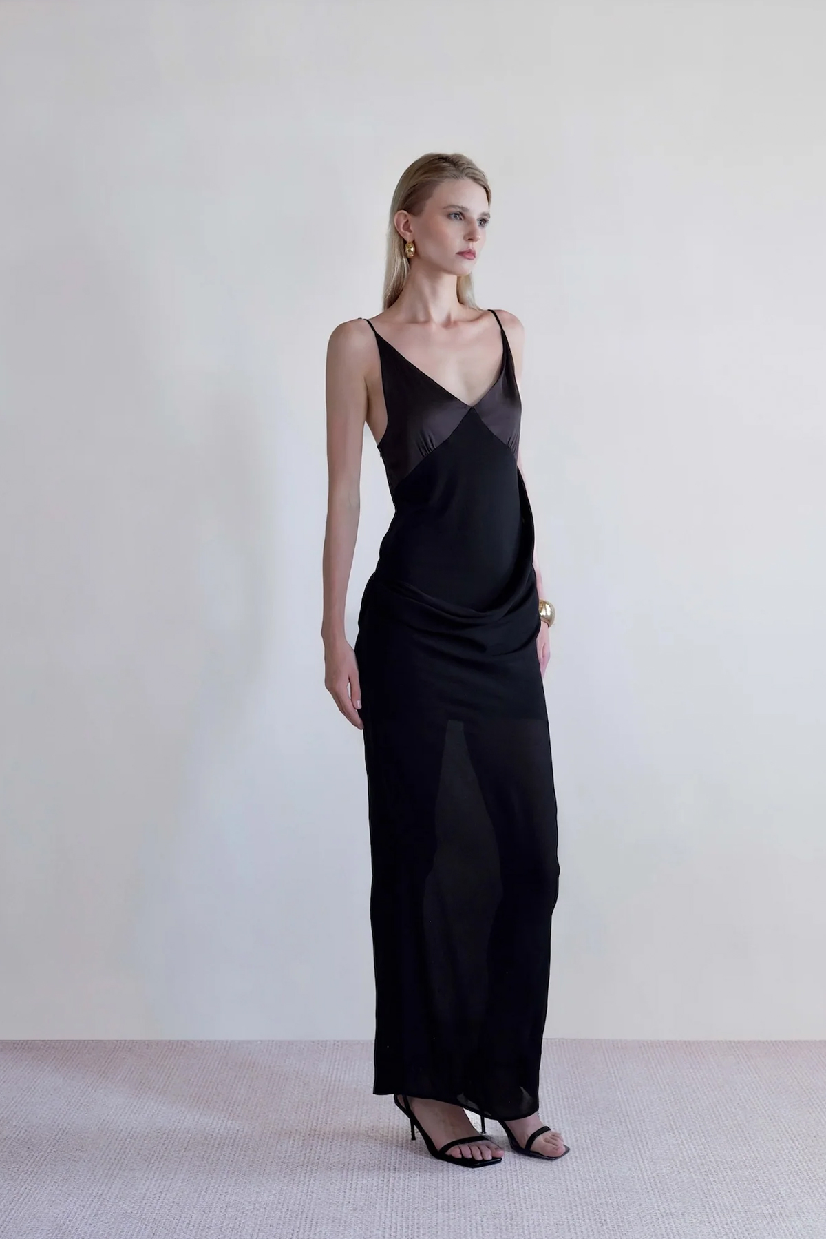 Cascade Drape Dress