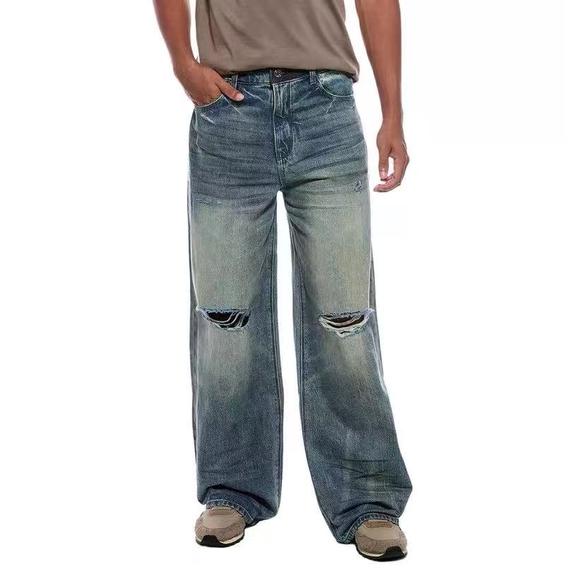 KNIFE-CUT DENIMS